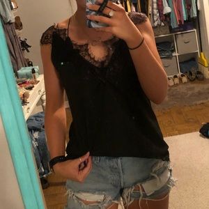 Black lace tank NWOT